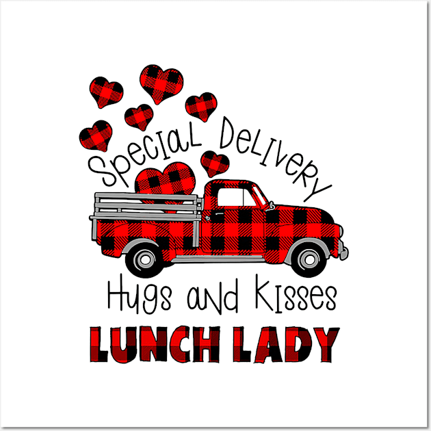 Special Delivery Hug and Kisses Lunch Lady Valentine's Day Wall Art by waterbrookpanders